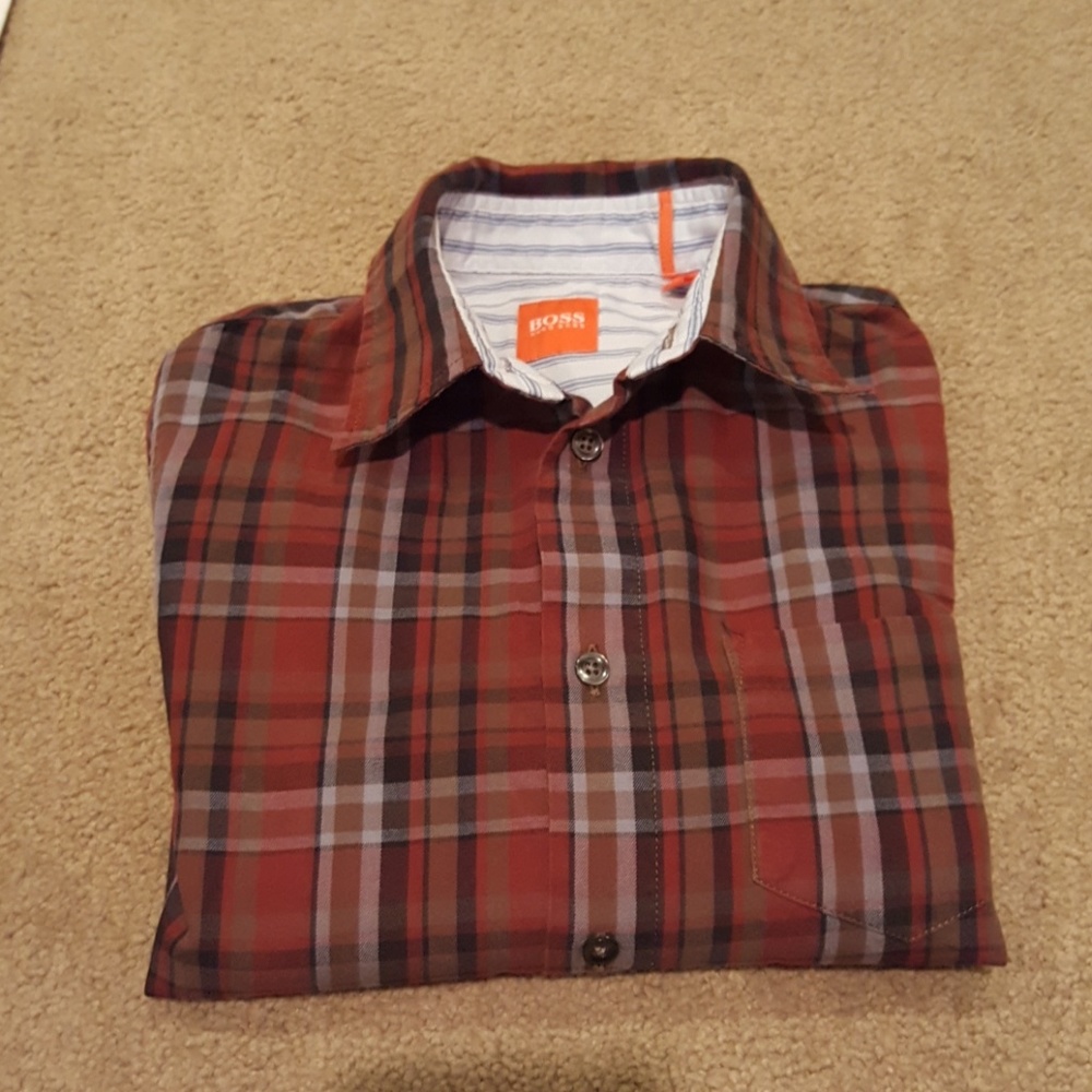 Authentic Hugo Boss collared shirt, size 6 medium.